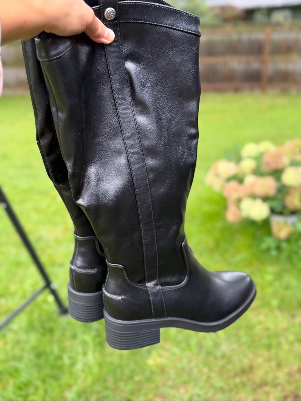 LifeStride Bridgett Wide Width Wide Calf Black Riding Knee High Boots Size 7W - Picture 2 of 15